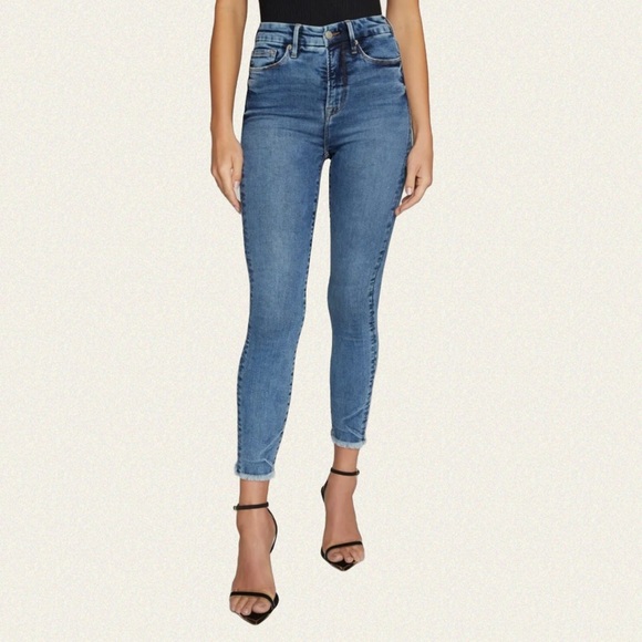 Good American Good Waist High Waist Crop Skinny Jeans - Picture 4 of 10